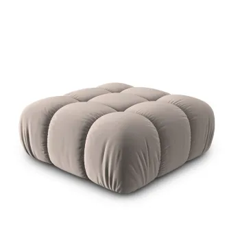 Taburet, Bellis, Micadoni Home, BL, 94x94x39 cm, catifea, bej imagine