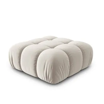 Taburet, Bellis, Micadoni Home, BL, 94x94x39 cm, catifea, bej deschis imagine