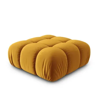 Taburet, Bellis, Micadoni Home, BL, 94x94x39 cm, catifea, galben imagine