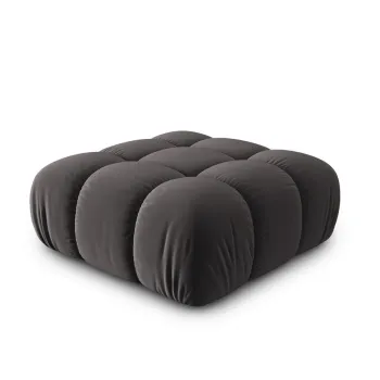 Taburet, Bellis, Micadoni Home, BL, 94x94x39 cm, catifea, gri inchis imagine