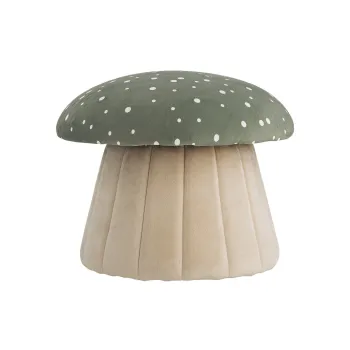 Taburet, Bloomingville, Lue Green, 37x30 cm, FSC 100%, MDF/lemn de pin/poliester, multicolor imagine