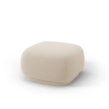 Taburet, Camden, Cosmopolitan Design, 65x65x39 cm, catifea, bej imagine