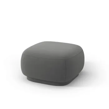 Taburet, Camden, Cosmopolitan Design, 65x65x39 cm, catifea, gri ciment imagine