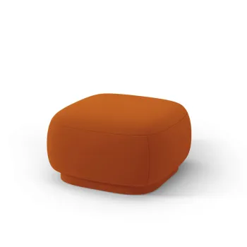 Taburet, Camden, Cosmopolitan Design, 65x65x39 cm, catifea, teracota imagine