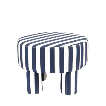 Taburet Chiaro, Homla, 50x37 cm, MDF/poliester, albastru/alb imagine