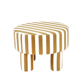 Taburet Chiaro, Homla, 50x37 cm, MDF/poliester, bej/alb imagine