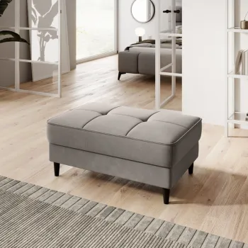 Taburet cu spatiu pentru depozitare ELTAP, BEL-18SO, Bellis, 97x62x42 cm, lemn/poliester, bej imagine