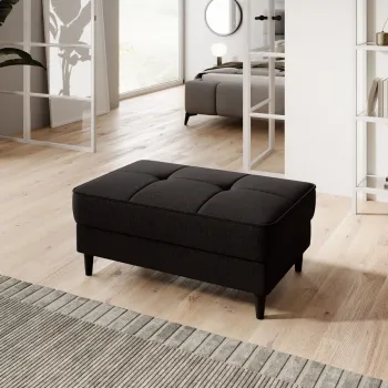 Taburet cu spatiu pentru depozitare ELTAP, BEL-22FL, Bellis, 97x62x42 cm, lemn/poliester, maro inchis imagine