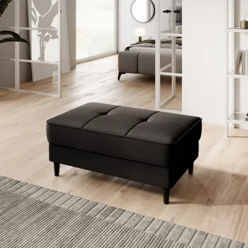 Taburet cu spatiu pentru depozitare ELTAP, BEL-22NU, Bellis, 97x62x42 cm, lemn/poliester, maro inchis imagine