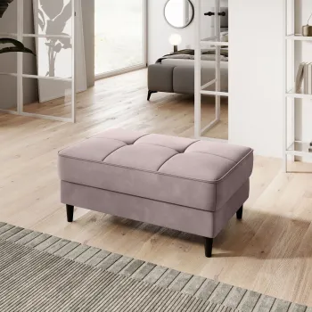 Taburet cu spatiu pentru depozitare ELTAP, BEL-24LO, Bellis, 97x62x42 cm, lemn/poliester, roz imagine