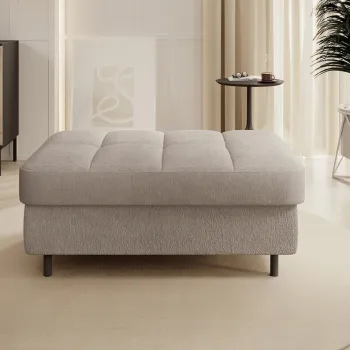 Taburet cu spatiu pentru depozitare ELTAP, GOM-18TOU, Gomsi, 104x72x45 cm, lemn/poliester, bej imagine