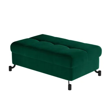 Taburet cu spatiu pentru depozitare ELTAP, LoreP-03, Lorelle, 100x70x45 cm, lemn/poliester, verde inchis imagine