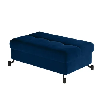 Taburet cu spatiu pentru depozitare ELTAP, LoreP-04, Lorelle, 100x70x45 cm, lemn/poliester, albastru inchis imagine