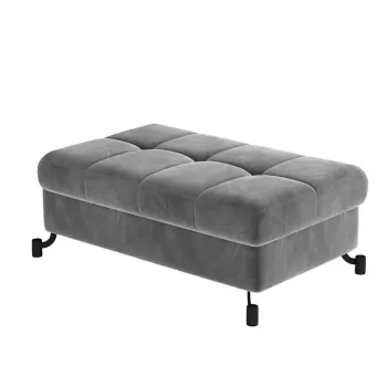 Taburet cu spatiu pentru depozitare ELTAP, LoreP-11, Lorelle, 100x70x45 cm, lemn/poliester, gri deschis imagine
