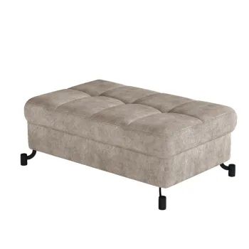 Taburet cu spatiu pentru depozitare ELTAP, LoreP-13, Lorelle, 100x70x45 cm, lemn/poliester, bej inchis imagine