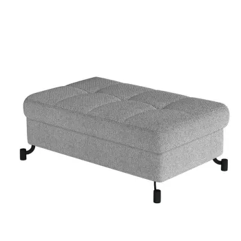Taburet cu spatiu pentru depozitare ELTAP, LoreP-17, Lorelle, 100x70x45 cm, lemn/poliester, gri deschis imagine