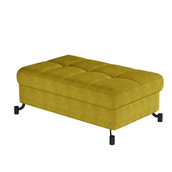 Taburet cu spatiu pentru depozitare ELTAP, LoreP-21, Lorelle, 100x70x45 cm, lemn/poliester, mustar imagine