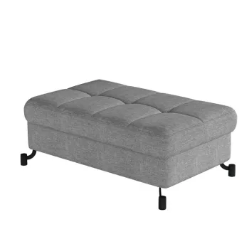 Taburet cu spatiu pentru depozitare ELTAP, LoreP-28, Lorelle, 100x70x45 cm, lemn/poliester, gri imagine