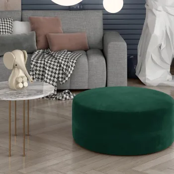 Taburet ELTAP, Bero, 70x41 cm, lemn/poliester, verde inchis imagine