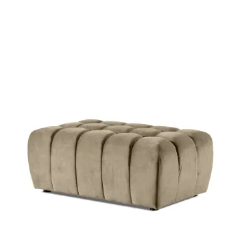Taburet ELTAP, Lazaro, 100x62x42 cm, lemn/poliester, bej deschis imagine