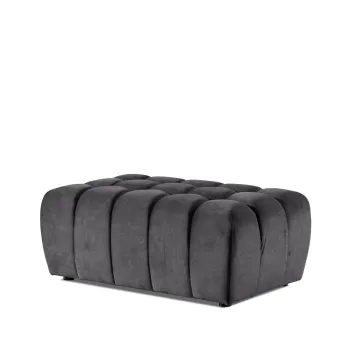 Taburet ELTAP, Lazaro, 100x62x42 cm, lemn/poliester, gri imagine