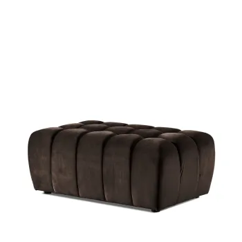 Taburet ELTAP, Lazaro, 100x62x42 cm, lemn/poliester, maro inchis imagine