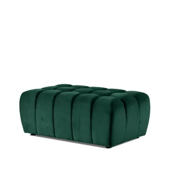 Taburet ELTAP, Lazaro, 100x62x42 cm, lemn/poliester, verde inchis imagine