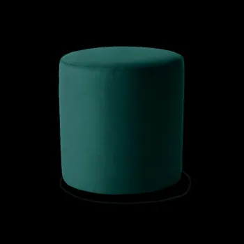Taburet ELTAP, Linsy, 40x43 cm, lemn/poliester, verde inchis imagine