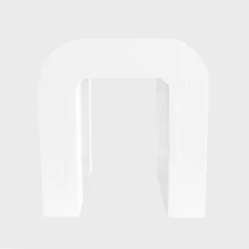 Taburet Escuro, Homla, 44x40x48 cm, lemn, alb imagine