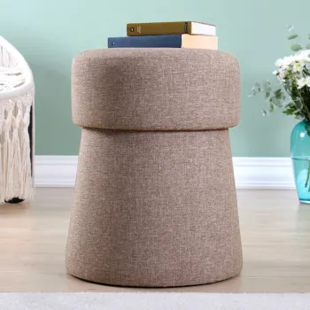 Taburet, Fluffe, 209FLF1212, 50% bumbac, 50% in, Cafeniu imagine