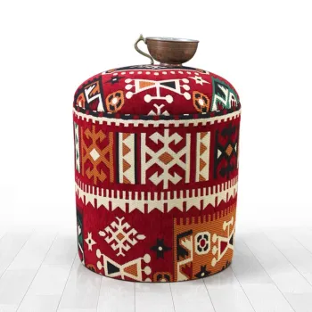 Taburet, Fluffe, 209FLF1309, 50% bumbac / 50% poliester, Multicolor imagine