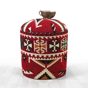 Taburet, Fluffe, 209FLF1310, 50% bumbac / 50% poliester, Multicolor imagine