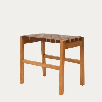 Taburet Futurum, Homla, 50x35x45 cm, lemn, maro imagine