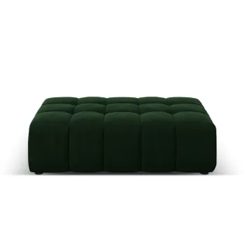 Taburet, Jennifer-51, Micadoni Home, 102x80x40 cm, catifea, verde bottle imagine
