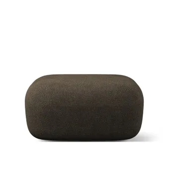 Taburet, Jenny-67, Micadoni Home, 90x88x40 cm, tesatura boucle, gri maroniu imagine