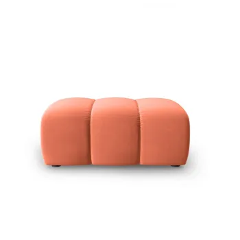 Taburet, Lupine, Micadoni Home, BL, 90x87x40 cm, catifea, corai imagine