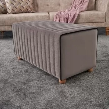 Taburet Mabel Puf, Balcab Home, 80x40x40 cm, lemn, mink imagine