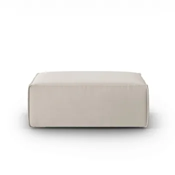 Taburet, Mackay, Cosmopolitan Design, 100x69x40 cm, catifea, bej deschis imagine