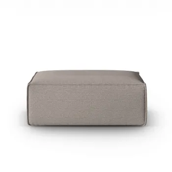 Taburet, Mackay, Cosmopolitan Design, 100x69x40 cm, catifea tricotata, cappuccino imagine