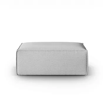 Taburet, Mackay, Cosmopolitan Design, 100x69x40 cm, catifea tricotata, gri imagine