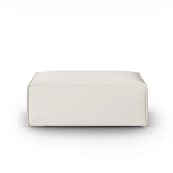 Taburet, Mackay, Cosmopolitan Design, 100x69x40 cm, catifea tricotata, ivoriu imagine