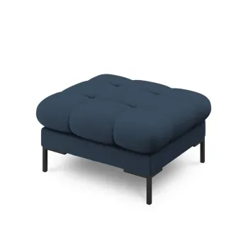 Taburet, Mamaia, Micadoni Home, BL, 60x60x41 cm, tesatura tip twill, albastru imagine