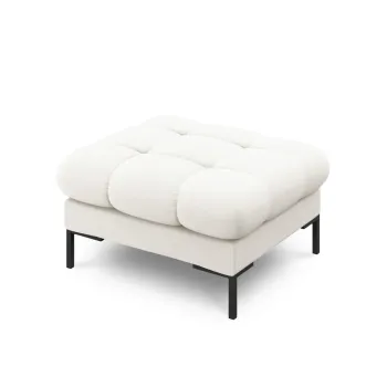 Taburet, Mamaia, Micadoni Home, BL, 60x60x41 cm, tesatura tip twill, bej deschis imagine