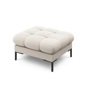 Taburet, Mamaia, Micadoni Home, BL, 60x60x41 cm, tesatura tip twill, bej imagine