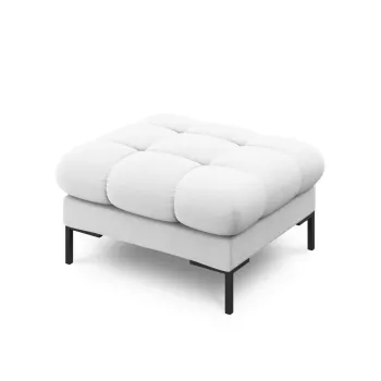 Taburet, Mamaia, Micadoni Home, BL, 60x60x41 cm, tesatura tip twill, gri deschis imagine