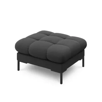 Taburet, Mamaia, Micadoni Home, BL, 60x60x41 cm, tesatura tip twill, gri inchis imagine