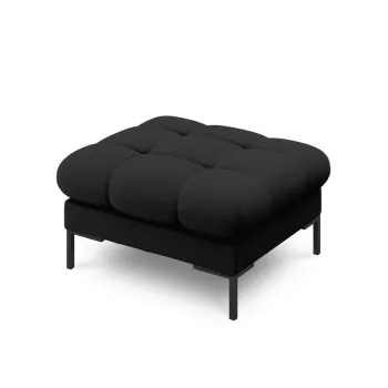 Taburet, Mamaia, Micadoni Home, BL, 60x60x41 cm, tesatura tip twill, negru imagine