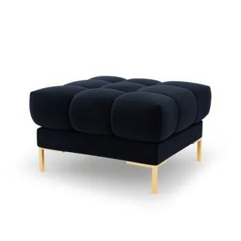 Taburet, Mamaia, Micadoni Home, GL, 60x60x41 cm, catifea, albastru inchis imagine