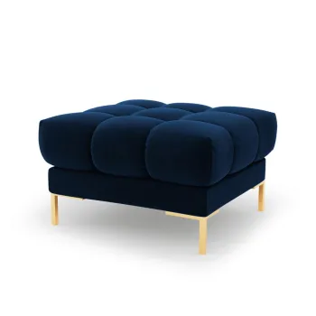 Taburet, Mamaia, Micadoni Home, GL, 60x60x41 cm, catifea, albastru regal imagine