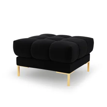 Taburet, Mamaia, Micadoni Home, GL, 60x60x41 cm, catifea, negru imagine